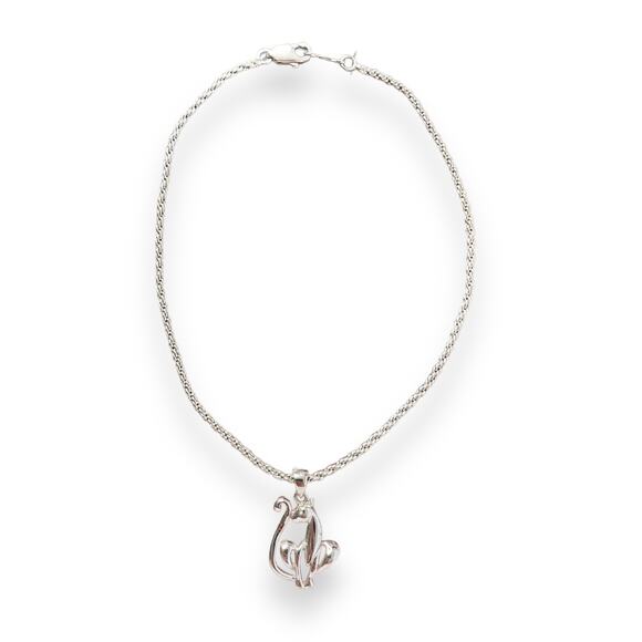 Sterling Jewelry - Sterling silver 925 pendant bracelet 24 KGL Sz 10,5